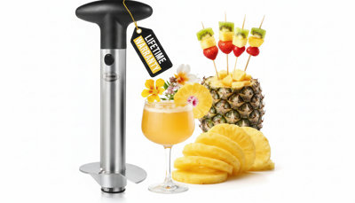 Stainless Steel Pineapple Corer Easy Slice And Peel Pineapple Cutter from B&Q