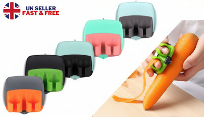 2 Palm Grip Finger Peelers Kitchen Carrots And Vegetable Peeler Set from B&Q