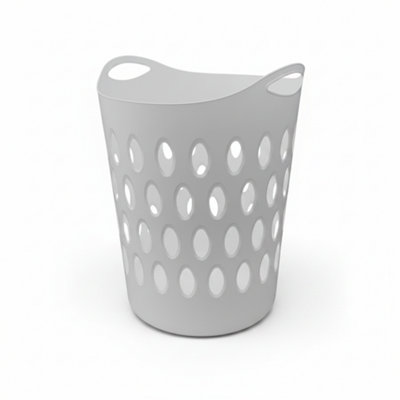  - 50L Large Flexible Laundry Basket Tall Plastic Clothes Hamper Storage Bin