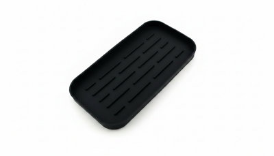 Kitchen Sink & Bathroom Caddy Silicone Organiser  Soap & Sponge Holder Tray