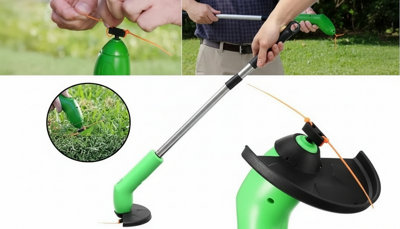  - Cordless Electric Grass Trimmer  Handheld Weed Cutter Tool