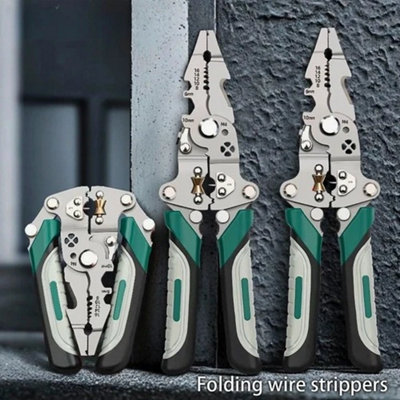  - Foldable Wire Stripper Tool Electrical Pliers For Electrician Use