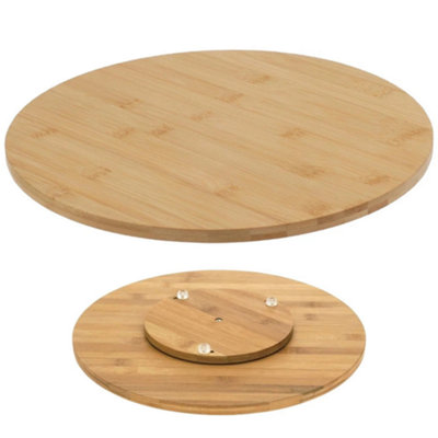Bamboo Wooden Lazy Susan Rotating Serving from B&Q