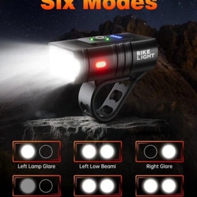 Led Waterproof Bike Light Set Rechargeable Usb Bicycle Front Lamp from B&Q