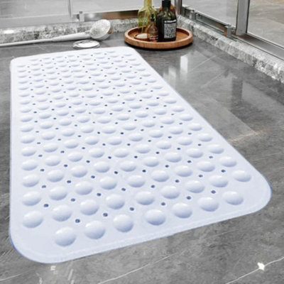 Non Slip Bath Mat 100X40 Cm Shower Mat Bathtub Anti Mold Strong Suction Rubber from B&Q