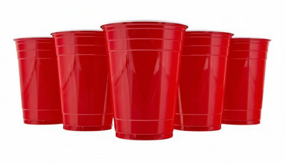 Disposable Red Party Cups 16Oz 460Ml Ping Pong Style