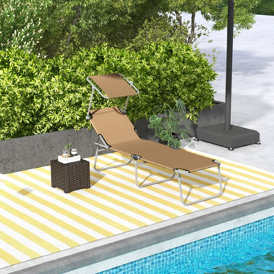 Folding Reclining Sun Lounger Chair  Adjustable Garden Patio Relaxer Recliner from B&Q