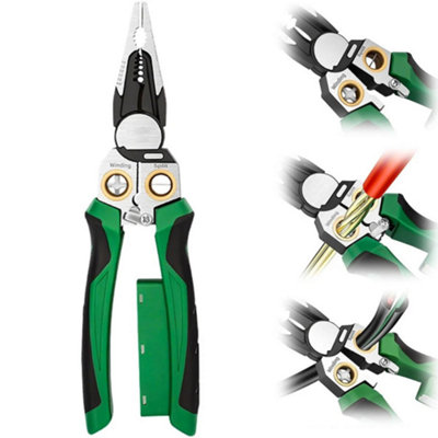 8 In 1 Wire Stripper With Voltage Tester Electrician Multi Function Tool from B&Q