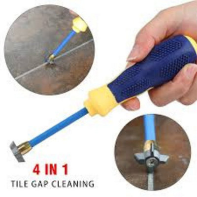 4 In 1 Ceramic Tile Grout Remover Drill Bit Tungsten Steel Gap Cleaner Tool from B&Q