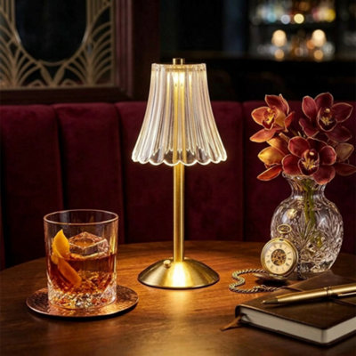 2 Pack Modern Led Table Lamp Usb Rechargeable Cordless Night Light from B&Q