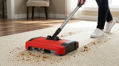 Manual Carpet Sweeper Hand Push Floor Brush For Pet Hair And Dust from B&Q