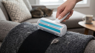 Pet Fur Remover Sofa Clothes Lint Cleaning Brush Reusable Dog Cat Hair Roller from B&Q