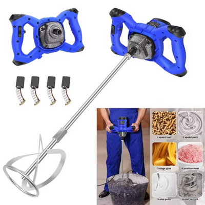 2600W Portable Electric Cement Mixer6 Speed Handheld Mixer Tool For Mixing Grout Paint Plaster Tool from B&Q