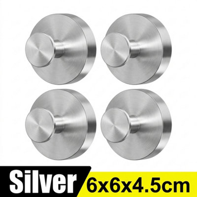  - Set Of 4 Strong Vacuum Suction Cup Hooks For Bathroom Kitchen Towel Holder No Drill Wall Hooks