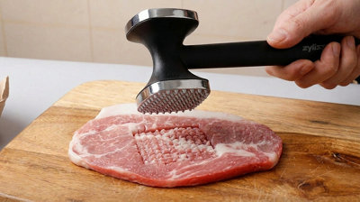 Dual Sided Meat Mallet Tenderiser Hammer Tool For Steak Chicken Beef Kitchen Pounder from B&Q
