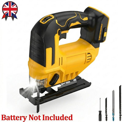  - Cordless Jig Saw Compatible With Dewalt 20V Battery Adjustable 0 To 45 Degree Bevel Wood Cutting Tool