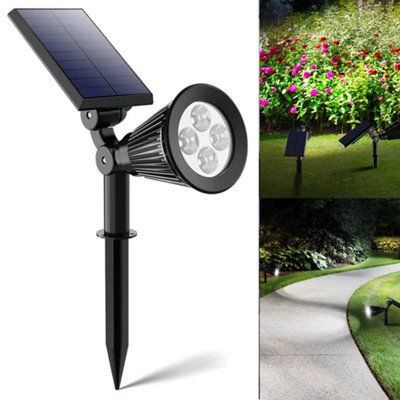 Solar Led Spot Light Outdoor Garden Pathway Lawn Landscape Light from B&Q