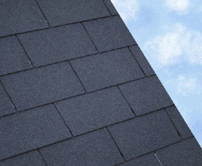  - Black Square 3 Tab Felt Roof Shingles