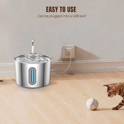 Pet Fountain 2.2L Circulating Water With Triple Filtration And Quiet Pump from B&Q