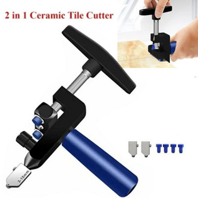  - Manual 2-In-1 Tile Cutter & Glass Cutting Tool For Porcelain (Uk)