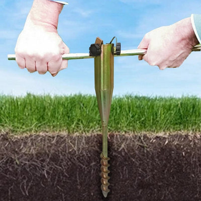 Heavy Duty Steel Ground Spike For Rotary Airers & Parasols from B&Q