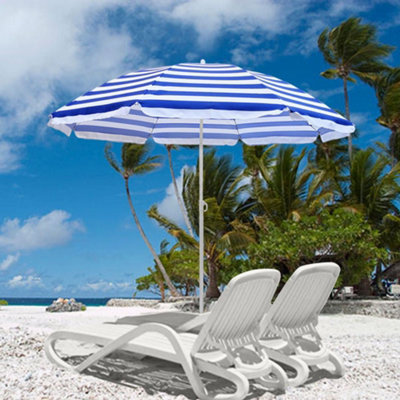 Garden Beach Patio Tilt Umbrella Parasol  Upf Uv Sun Shade With Adjustable Tilting Design For Outdoor Protection. from B&Q