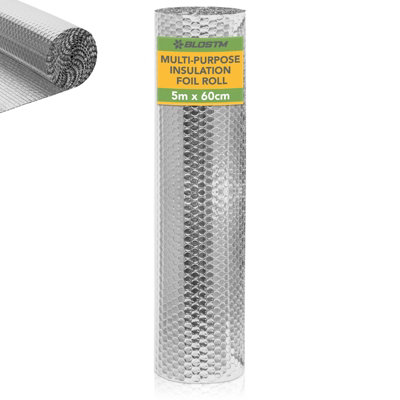 Blostm Radiator Heat Reflective Foil Insulation 5M X 60Cm Energy Saving from B&Q