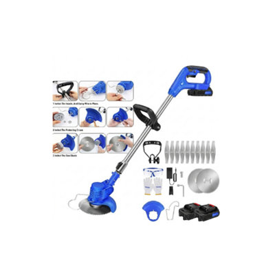  - 5000W Cordless Strimmer Grass Trimmer Tree Cutter Garden Edger With Battery