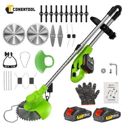 5 In 1 Cordless Grass Strimmer 21V Telescopic Trimmer With 2 Batteries from B&Q