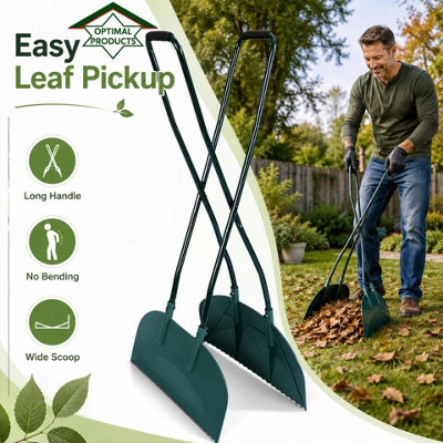 Long Handle Leaf Grabber Garden Debris Rake Scoops from B&Q