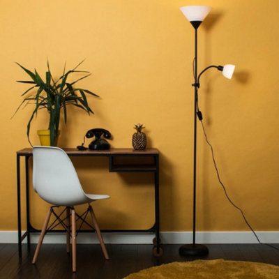 Adjustable Mother & Child Floor Lamp -Uplighter & Reading Standing Light from B&Q