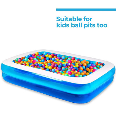 7Ft Inflatable Paddling Pool Rectangular Family Swimming Pool Outdoor Summer Fun Party Pool from B&Q