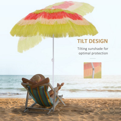  - Garden Patio Beach Sun Umbrella Folding Tilting Outdoor Parasol Sunshade Umbrella