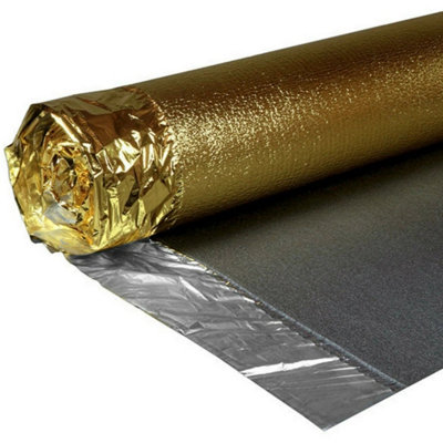 15M² Sonic Gold 5mm Acoustic Underlay For Wood & Laminate Flooring from B&Q