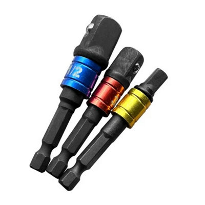  - 3 Pics Socket Bits Adapter Set Hex Shank Drill Extension Bar Set
