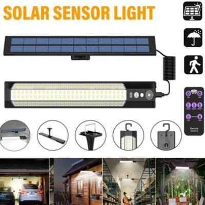Led Solar Wall Light 158 Led Pir Motion Sensor Security Lamp from B&Q