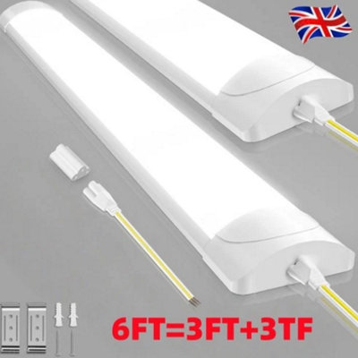 6Ft Led Batten Tube Light Daylight Ceiling Lamp For OfficeGarage And Workshop from B&Q