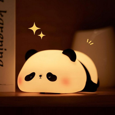Rechargeable Cute Panda Night Light 3 Level Dimmable Nursery Lamp from B&Q