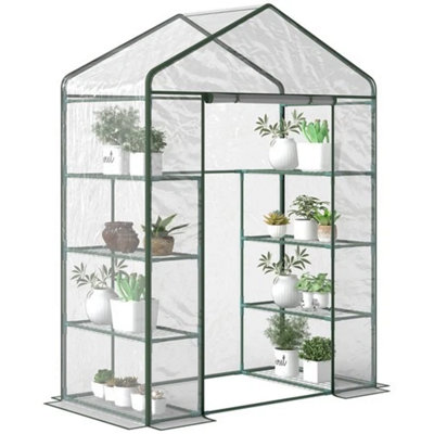  - 195Cm Greenhouse Garden Pvc Plant Grow House With Shelves