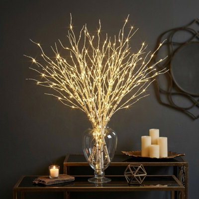 White Birch Branch Led Battery Operated Tree Twig Christmas Decor Light from B&Q