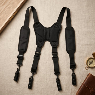 45 Cm Heavy Duty Elastic Suspenders For Men Trouser Pants Braces Work Strap Belt