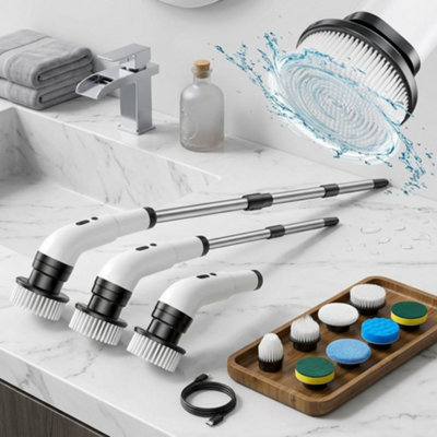  - Portable 9 In 1 Electric Spin Scrubber Cordless Cleaning Brush