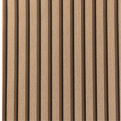  - Wooden Slat Panelling Wallpaper- 3D Wood Stripe Effect Wall Paper