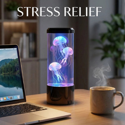 Led Jellyfish Lamp  8 Colour Changing Usb/battery Aquarium Mood Light from B&Q