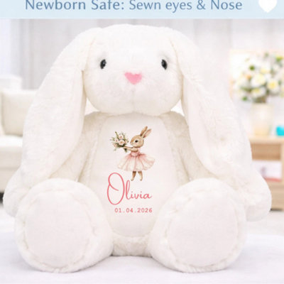 Personalised Bunny Teddy With Custom Name & Message from B&Q