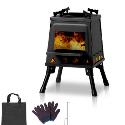 Portable Wood Burning Stove Camping Tent Heater from B&Q