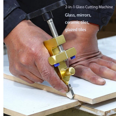  - 2-In-1 Tile & Glass Cutter Manual Porcelain Cutting Tool