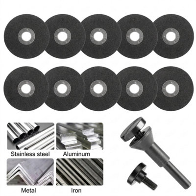  - 10Pcs Metal Resin Cutting Disc Wheel Set With Mandrel For Rotary Tool