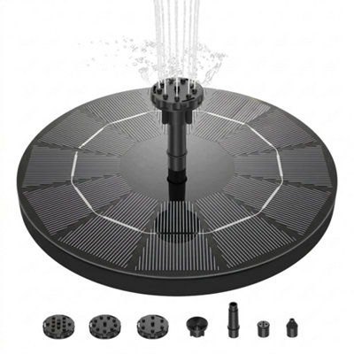  - 18Cm Solar Powered Floating Water Fountain Pump For Bird Bath Pond Pool Garden Fish Pond