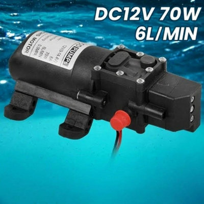 12V Water Pump 6L Min 70W 130Psi Self Priming Pump For Caravan Camping Boat Use from B&Q